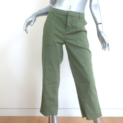 Frank & Eileen Blackstone Utility Pants Army Green Stretch Cotton Size 4