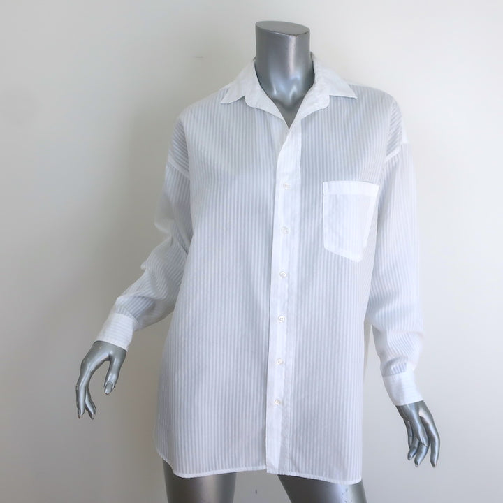 Frank &amp; Eileen Shirley Oversized Button-Up Shirt White