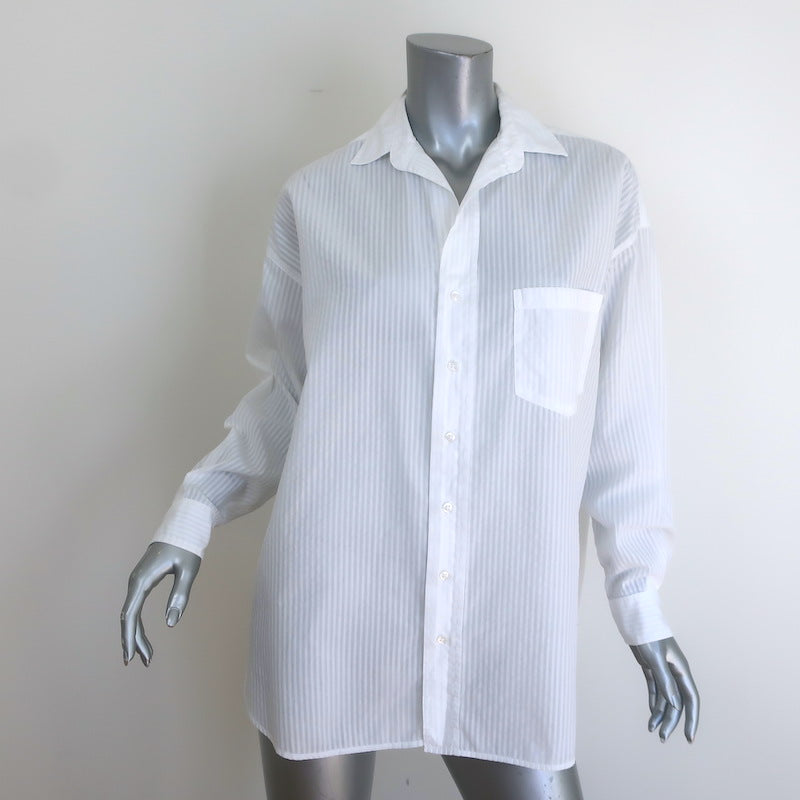 Frank & Eileen Shirley Oversized Button-Up Shirt White