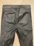 J Brand Vivia Flared Leather Pants Black Size 24 High Rise Bell Bottoms