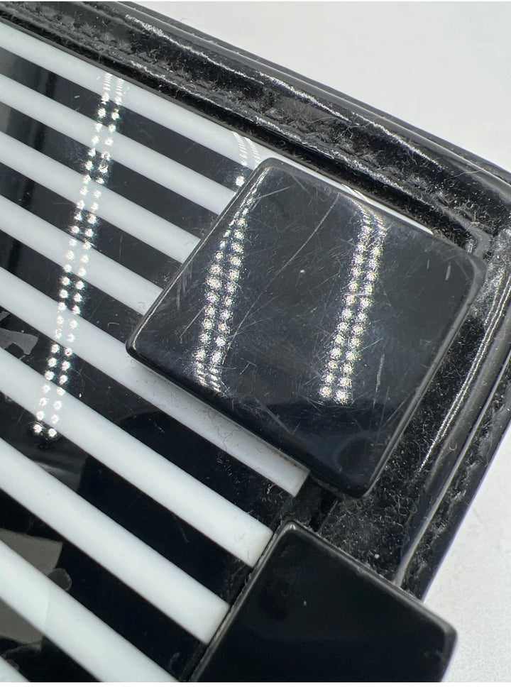 Chanel Boy Brick Striped Flap Bag Black &amp; White Patent Leather Small Crossbody