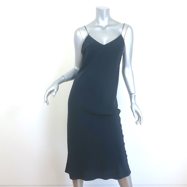 G. Label by goop Maas Midi Slip Dress Navy Silk Size 2  Celebrity Owned