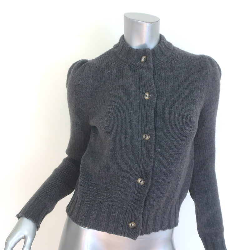 G. Label by goop Puff Sleeve Cardigan Gray