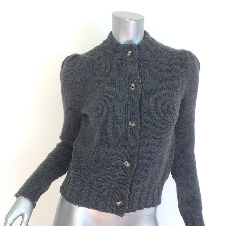 G. Label by goop Puff Sleeve Cardigan Gray