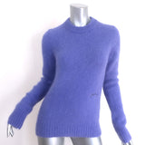 GANNI Brushed Alpaca Crewneck Sweater Purple 