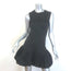 GANNI Ruffled Bubble Hem Mini Dress Black Stretch Cotton Size 34
