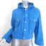 GANNI Sheldon Denim Hooded Jacket Blue Cotton Size 36