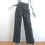 GANNI Wide Leg High Rise Pants Dark Gray Stretch Suiting Size 32