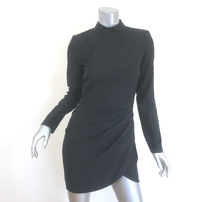 GAUGE81 Osaka Turtleneck Mini Dress Black Silk Size Extra Small