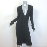 Galvan London Rhea Midi Lounge Dress Black