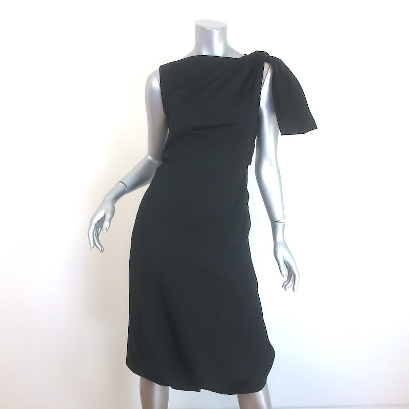 Giambattista Valli Bow-Strap Open Back Sheath Dress Black