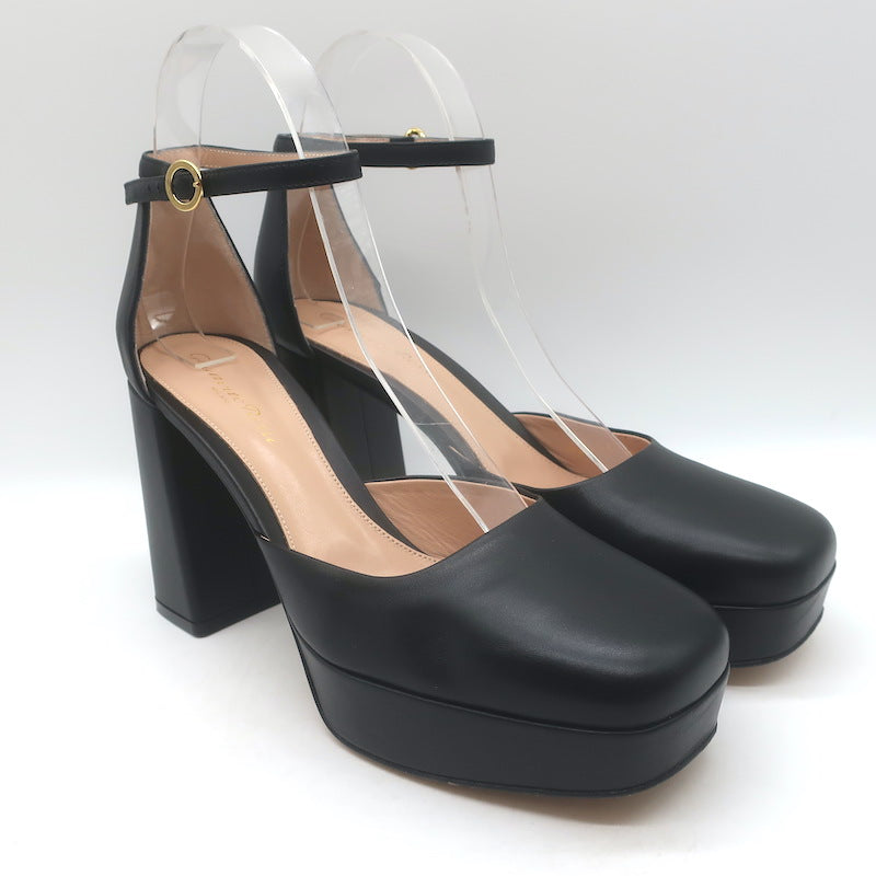 Gianvito Rossi Vian Ankle Strap Platform Pumps