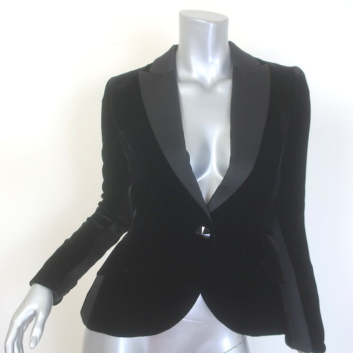 Giorgio Armani Satin-Trimmed Velvet Tuxedo Jacket 