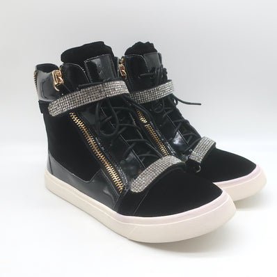 Giuseppe Zanotti Coby Crystal-Strap High Top Sneakers 