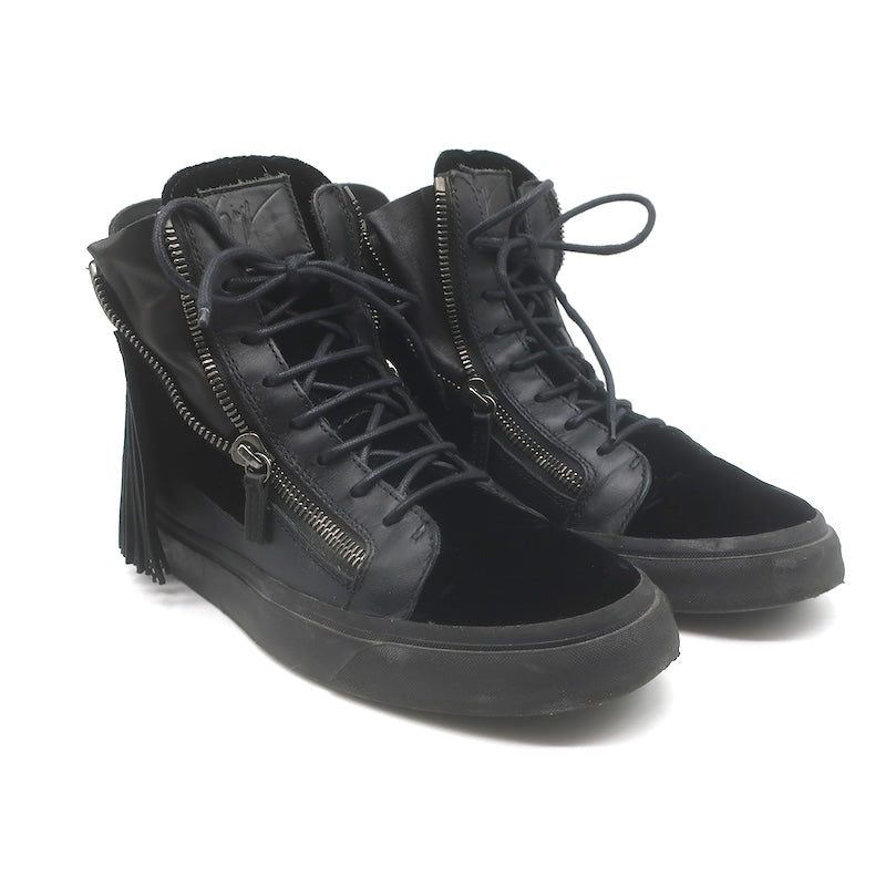 Giuseppe Zanotti Crystal Fringe High Top Sneakers