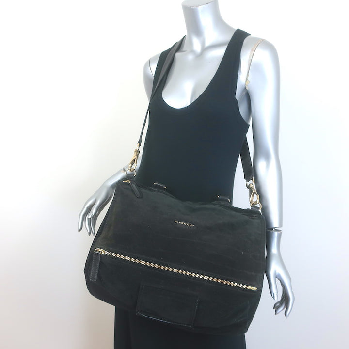 Givenchy Large Pandora Bag Black Suede Crossbody