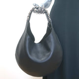 Givenchy Small Infinity Hobo Black Leather Shoulder Bag