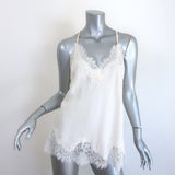 Gold Hawk silk lace-trim razorback cami in cream, authentic designer camisole — pre-owned, size M