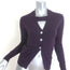 Golden Goose Elbow Patch Cardigan Eggplant Wool-Cashmere Size Extra Small