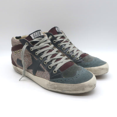 Golden Goose Mid Star Glitter Sneakers 