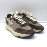 Golden Goose running sole sneakers, brown suede & mesh — pre-owned, gently worn, authentic designer pair
