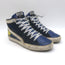 Golden Goose Slide High Top Sneakers Navy Suede & Croc-Embossed Leather Size 39