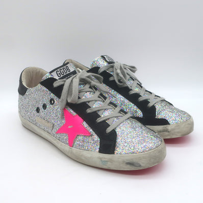 Golden Goose Superstar Rainbow Glitter Sneakers S