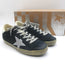 Golden Goose Superstar Sneakers Dark Navy Suede Silver Metallic Star Size 37 NEW