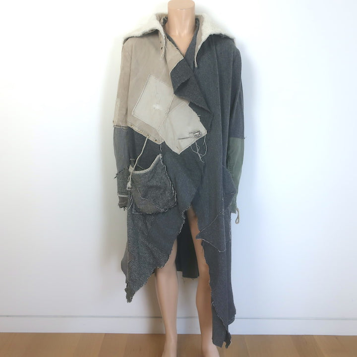 Greg Lauren Nomad Shearling-Hood Coat 