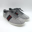 Gucci Bambi Web Studded Glitter Sneakers Silver Size 8 NEW