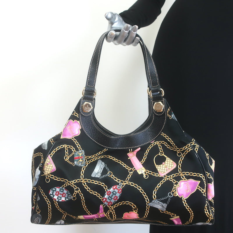 Gucci Charmy Medium Shoulder Bag Black 