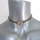 Gucci Crystal Flower GG Marmont Choker Necklace Brass