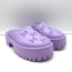 Gucci Elea Perforated GG Platform Mules Lavender Rubber Size 38