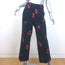 Gucci Floral Jacquard Wide Leg Trousers Navy Cotton-Wool Size 44