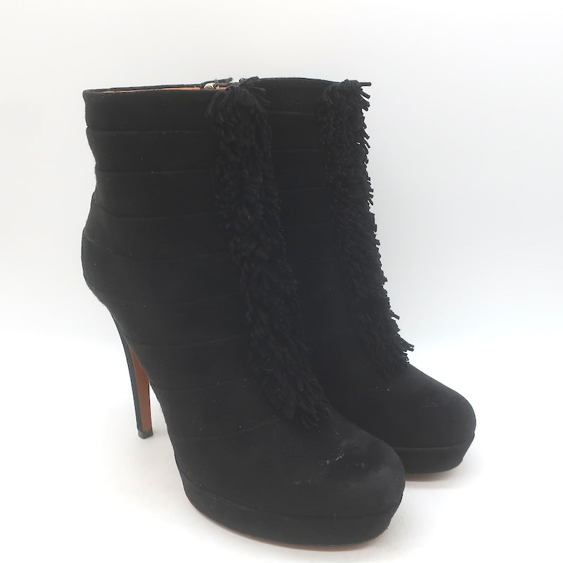 Gucci Fringed Platform ankle boots Sz 37, front