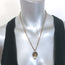 Gucci GG Faux Pearl Lion Head Pendant Necklace Brass