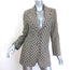 Gucci GG Jacquard Canvas Blazer Beige Size 38 Two-Button Jacket