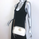 Gucci GG Marmont Chain-Strap Small Camera Bag Cream