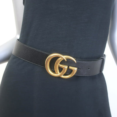Gucci GG Marmont Wide Belt Black 
