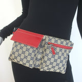 Gucci GG Supreme Double Pocket Belt Bag