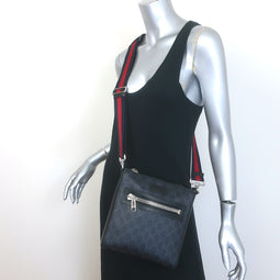 Gucci GG Supreme Small Web-Strap Messenger Bag