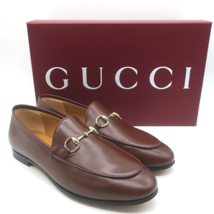 Gucci Jordaan Horsebit Loafers Sweet Chestnut Leather 