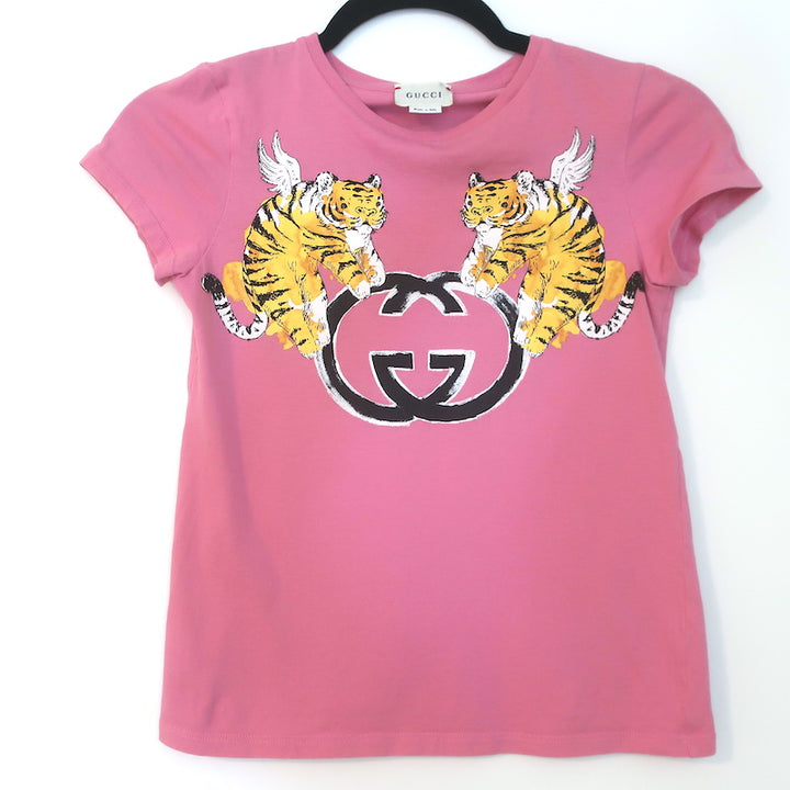 Gucci Kids Winged Tiger GG Logo T-Shirt 