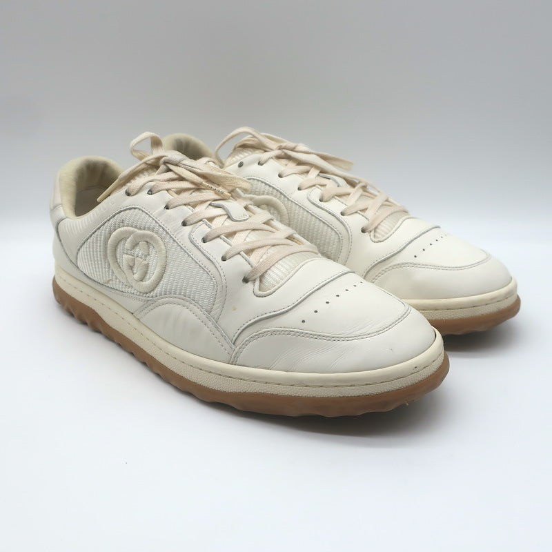 Gucci MAC80 GG Low Top Sneakers Ecru Leather Size 9