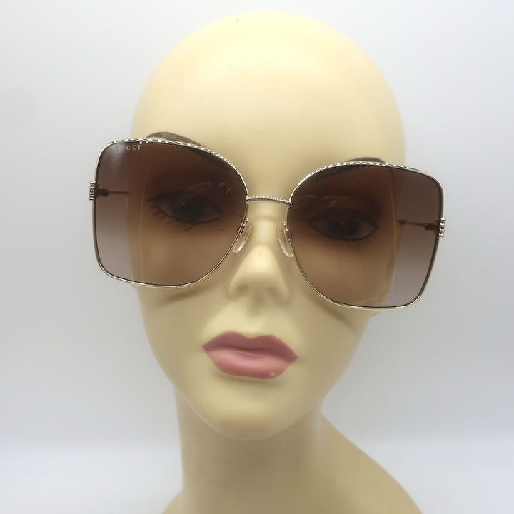 Gucci Not A Fork Oversized Square Sunglasses 