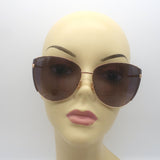 Gucci Oversize Cat Eye Sunglasses Rose Gold GG 2908/S DDBPR 60mm