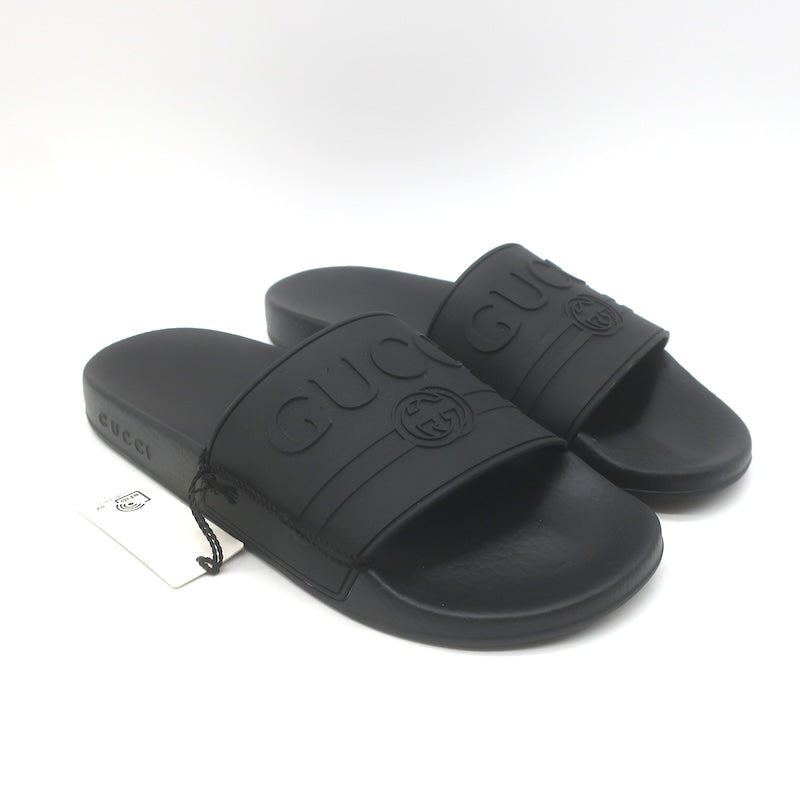 Gucci Pursuit Logo Pool Slide Sandals