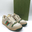 Gucci Screener Distressed Low Top Sneakers Off-White Leather Size 38