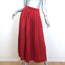 Gucci Side-Stripe Pleated Midi Skirt Red Technical Jersey Size Large