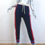 Gucci Striped Technical Jersey Track Pants Navy/Red Cotton-Blend Size Medium